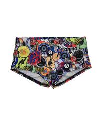 Arena Men's Squared Short Phantasy Prints - Moto Patches Red