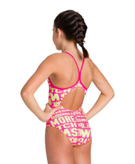 Arena Swimsuit Neon Glitch Lightdrop Back