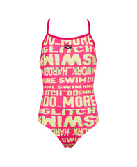 Arena Swimsuit Neon Glitch Lightdrop Back