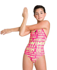 Arena Swimsuit Neon Glitch Lightdrop Back