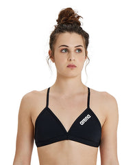 Bikini Arena Women's Team Swim Top Tie Solid