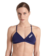 Bikini Arena Women's Team Swim Top Tie Solid