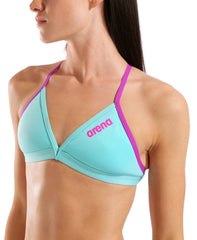 Bikini Arena Women's Team Swim Top Tie Solid