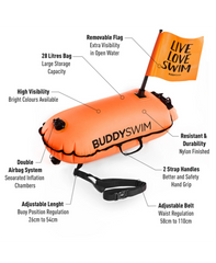 Boia BuddySwim Drybag com Bandeira 28L