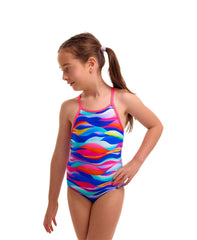 Funkita Toddler Girl's Printed One Piece Royal Wave