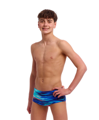 Funky Trunks Boy's Sidewinder Trunks - Storm at Sea
