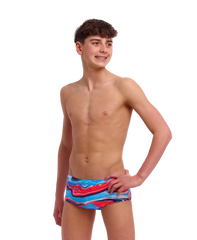 Funky Trunks Boy's Sidewinder Trunks - Wave Craze