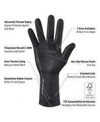Buddyswim Neoprene Swim Gloves Trilaminate Warmth 2.5MM