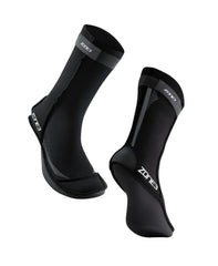 Zone3 Neoprene Swim Socks Black-Silver