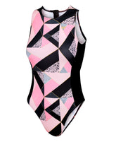Zone3 Prism High Neck Womens Swim Costume