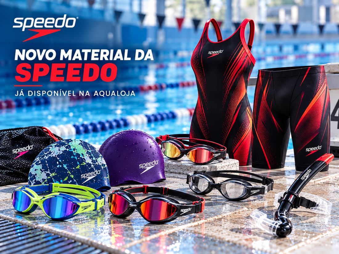 Novidades Speedo: Óculos, Toucas e Fatos de Competição