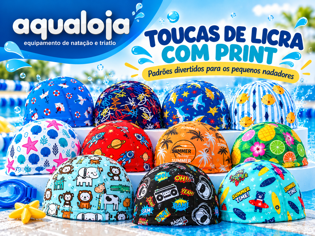 Novas Toucas de Licra com Print para Crianças
