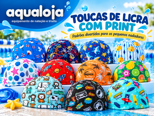 Novas Toucas de Licra com Print para Crianças