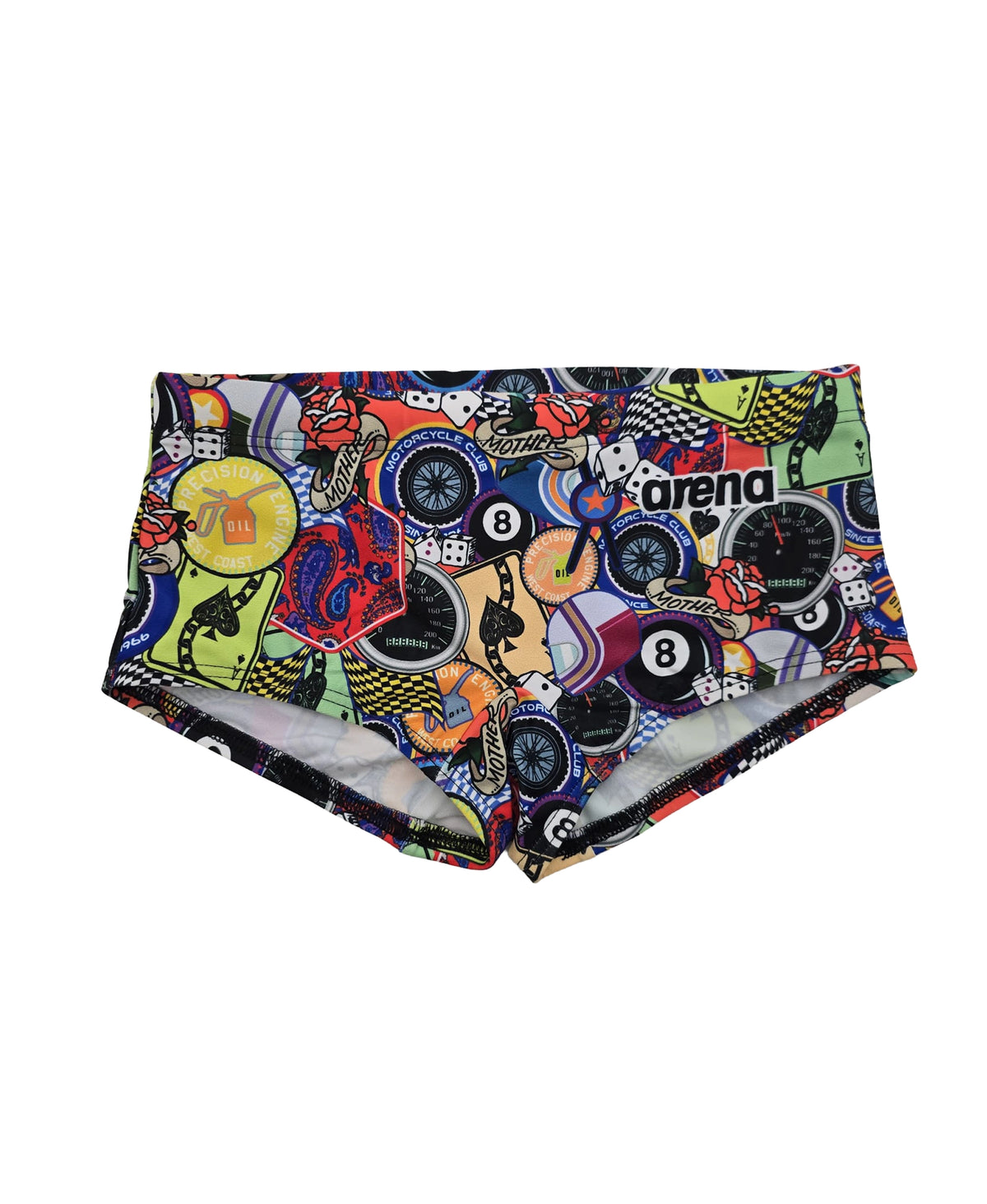 Arena Men's Squared Short Phantasy Prints - Moto Patches Red