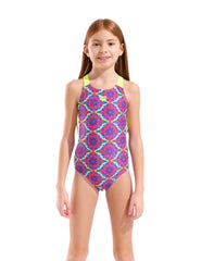 Arena Girl's Floral Swimsuit Swim Pro Back