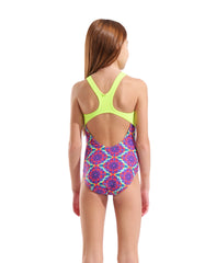 Arena Girl's Floral Swimsuit Swim Pro Back