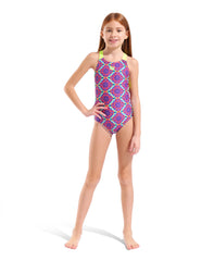 Arena Girl's Floral Swimsuit Swim Pro Back
