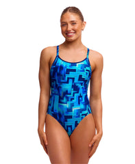 Funkita Ladies Diamond Back One Piece You Blued
