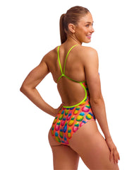 Funkita Ladies Single Strap One Piece Pinky Piney