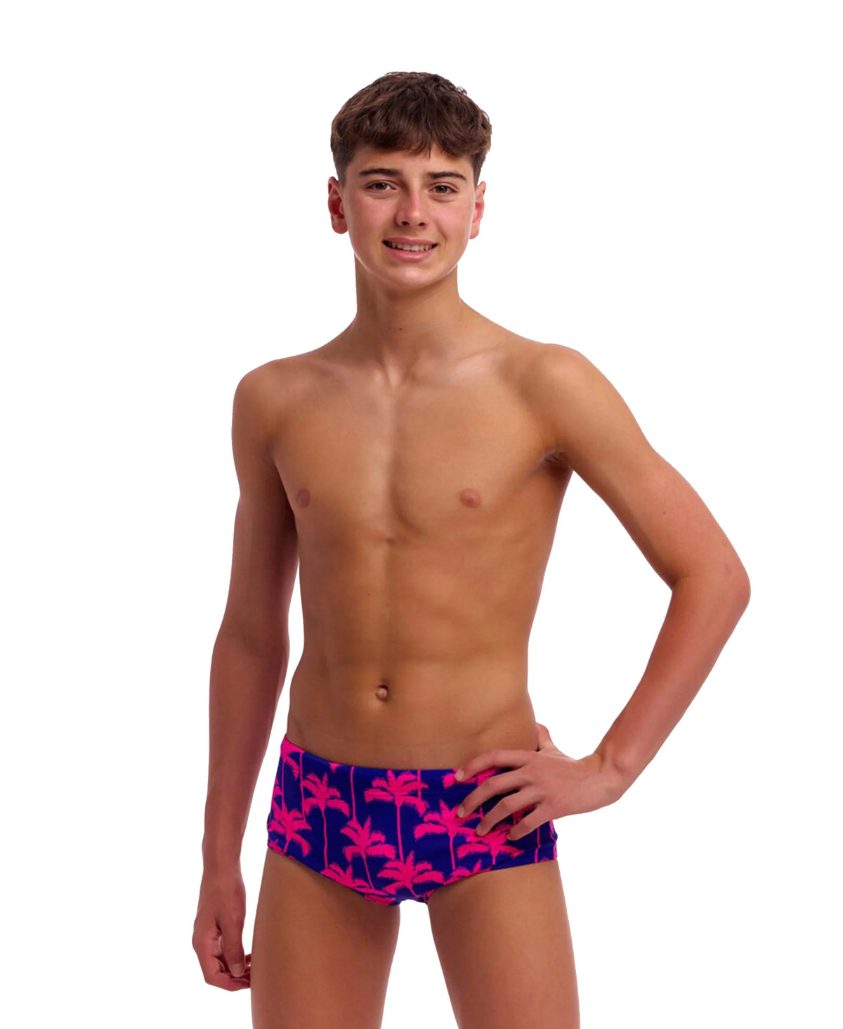 Funky Trunks Boy's Sidewinder Trunks - Pinky Palms
