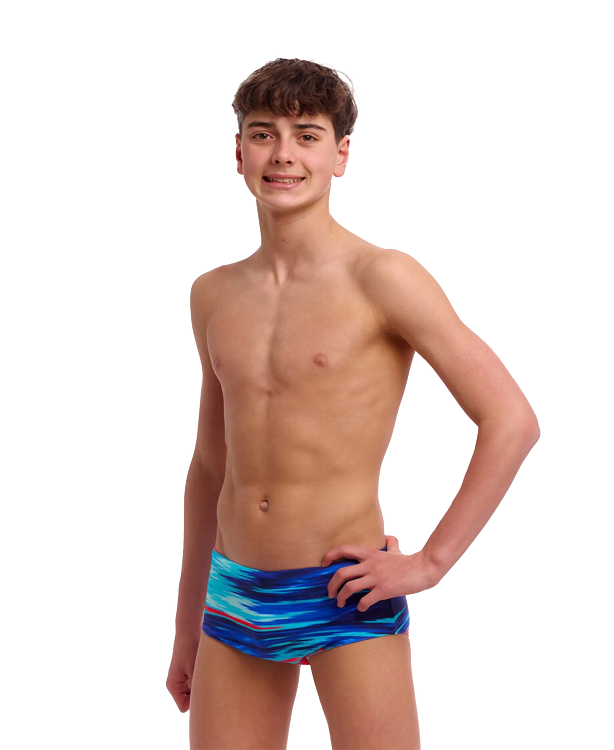 Funky Trunks Boy's Sidewinder Trunks - Storm at Sea