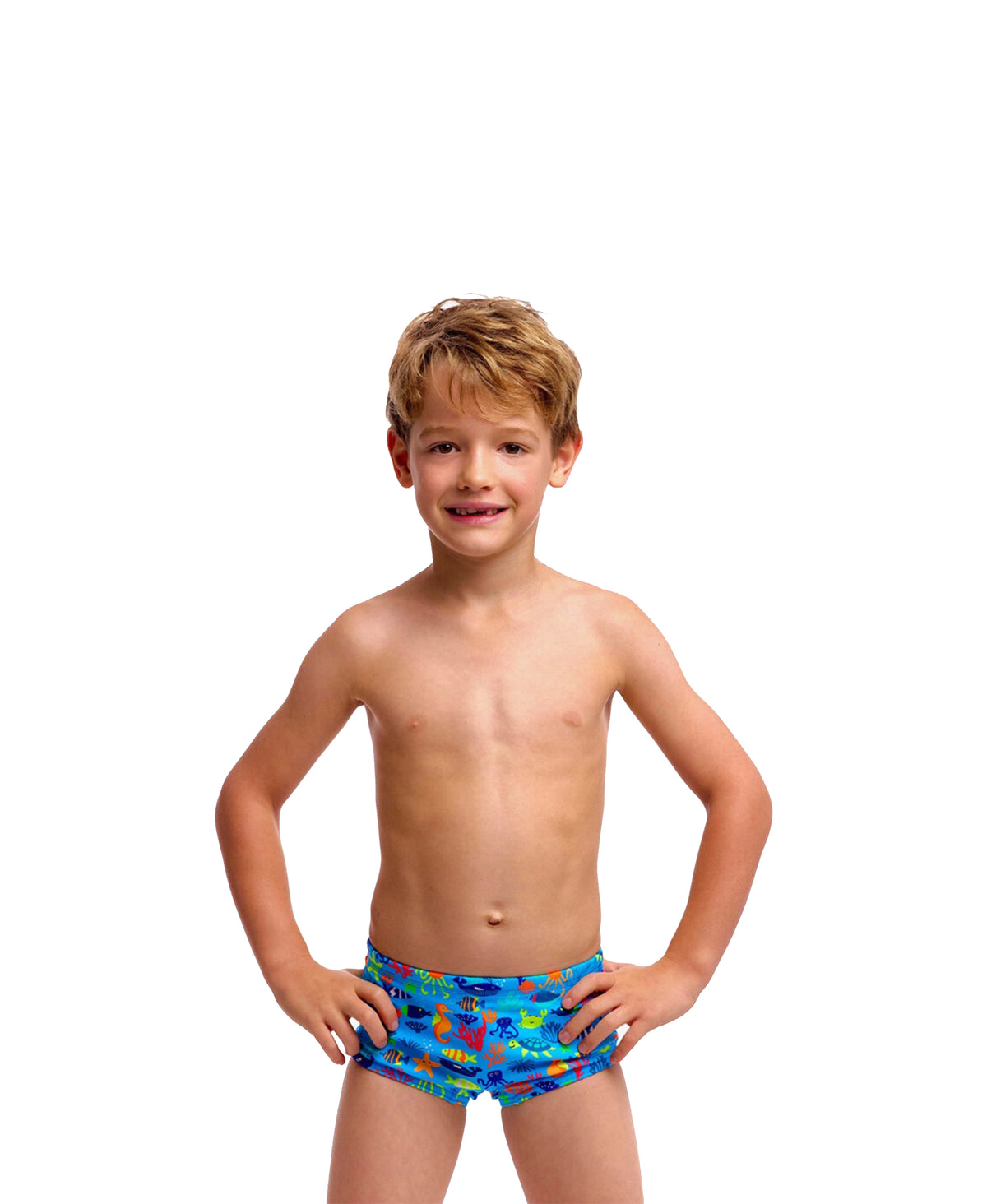 Funky Trunks Toddler Boy's Printed Trunks - Fish Food