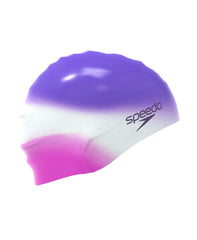 Speedo Multi Colour Silicone Cap Indigo Glow-White-Margarita Pink