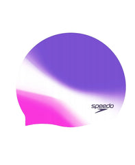 Speedo Multi Colour Silicone Cap Indigo Glow-White-Margarita Pink
