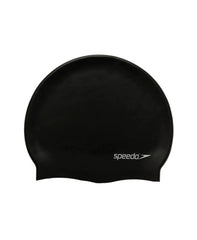 Speedo Plain Flat Silicone Cap Black