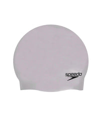 Speedo Plain Moulded Silicone Cap Chrome