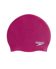 Speedo Plain Moulded Silicone Cap Electric Pink