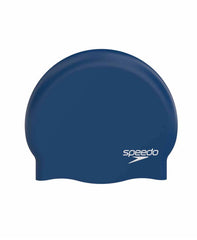 Speedo Plain Moulded Silicone Cap Navy
