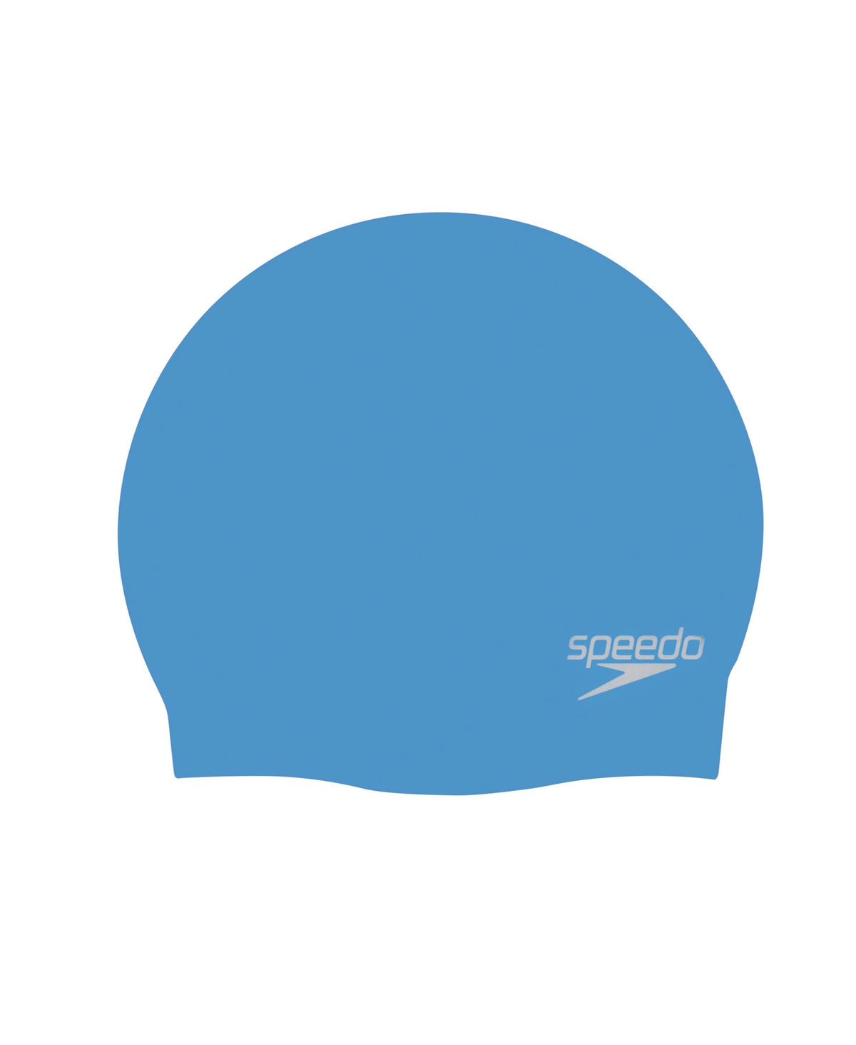 Speedo Plain Moulded Silicone Cap Neon Blue