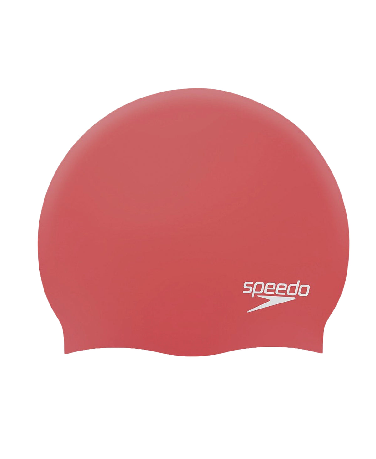 Speedo Plain Moulded Silicone Cap Phoenix Red