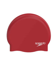 Speedo Plain Moulded Silicone Cap Speedo Red